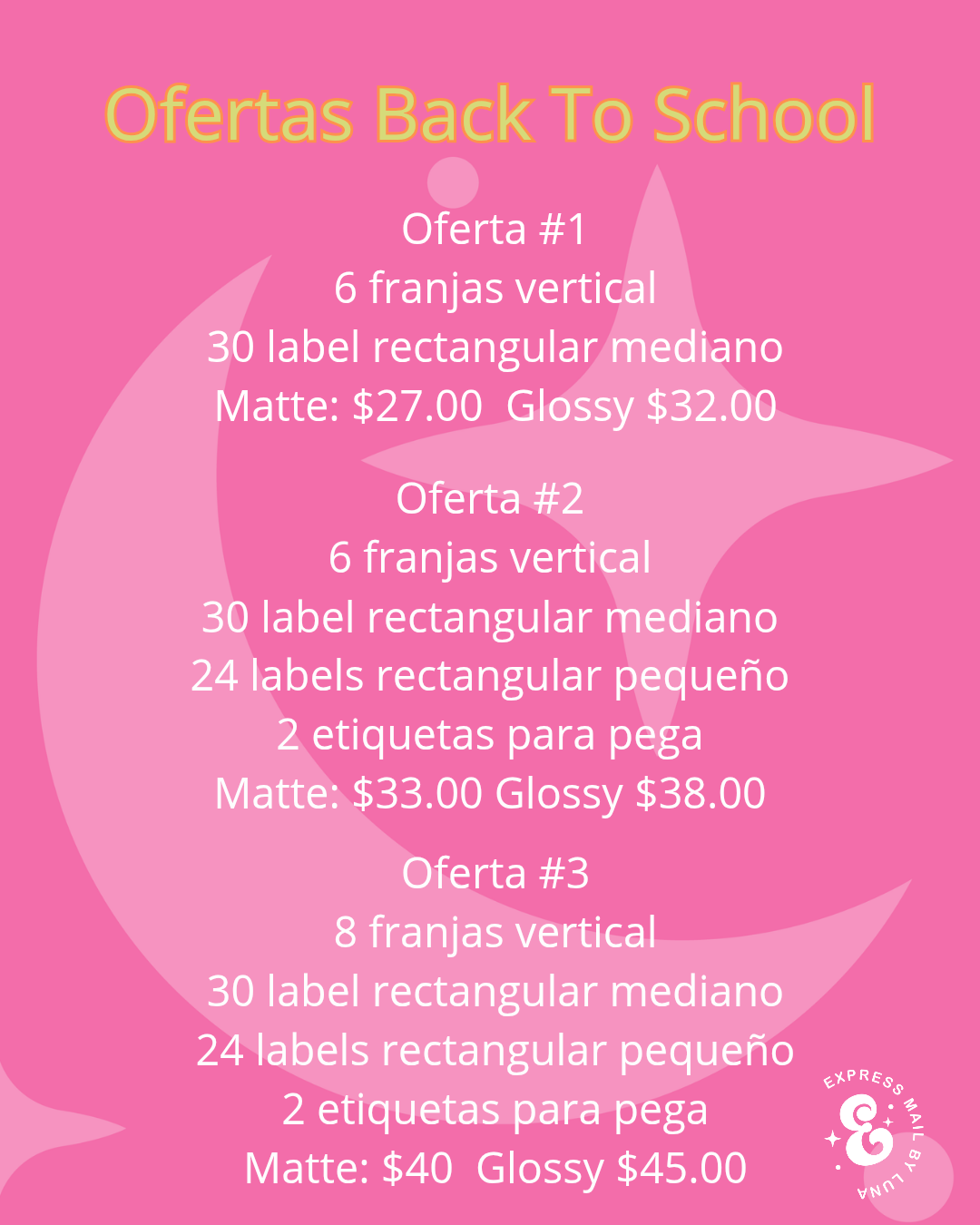 Back To School Ofertas de Labels